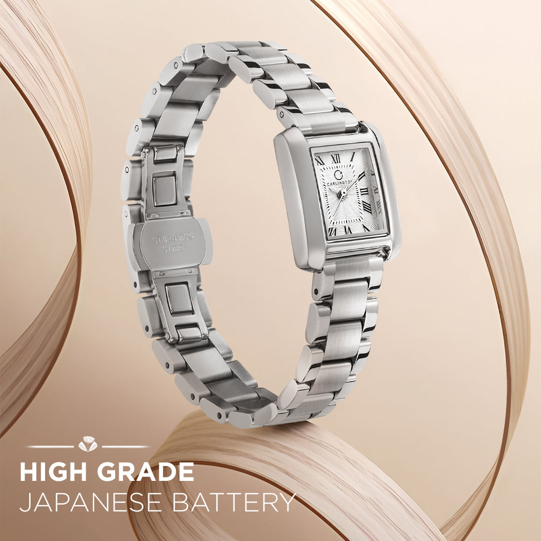 Carlington Diva Series Analog Women Wrist Watches with Stainless Steel Chain Strap | Premium Fashion Watches for Ladies | CT - 113