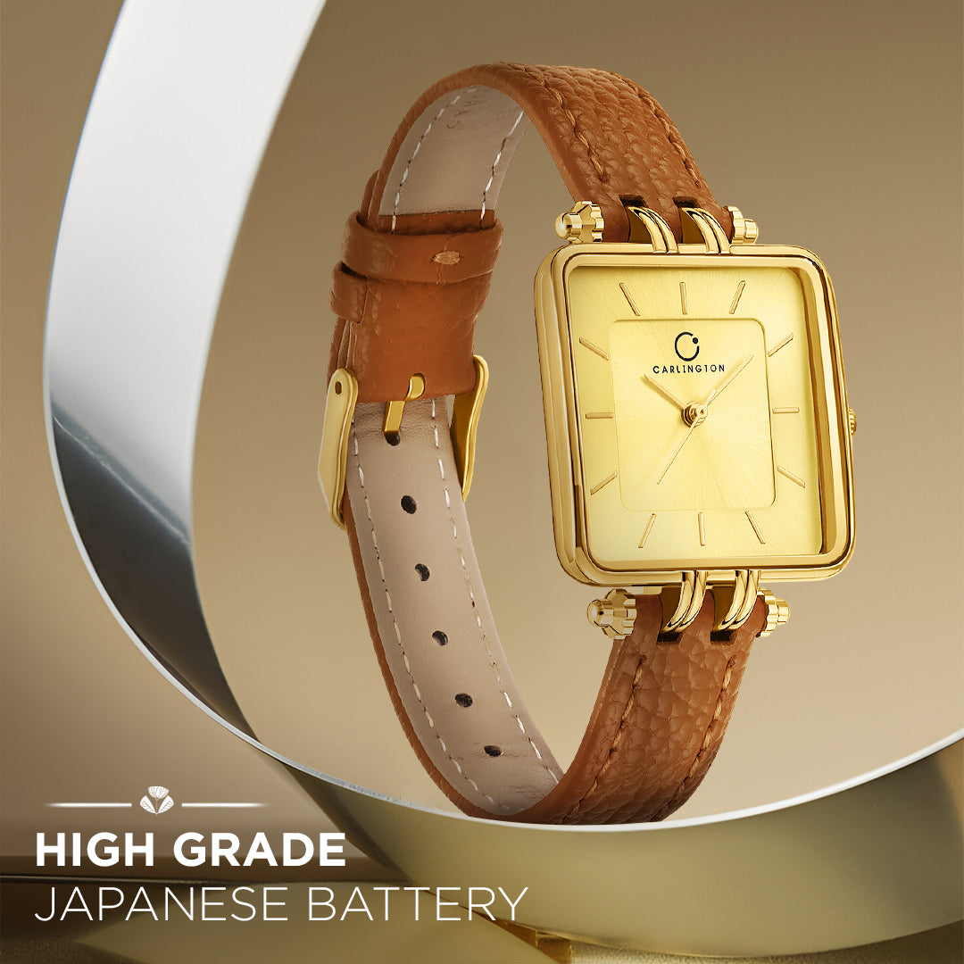 Carlington Aura Series Analog Women Wrist Watches with Premium Leather Belt Strap Fashion Watches for Ladies - CT_209