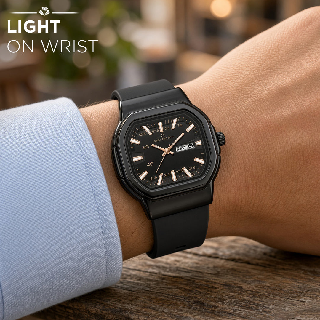 Carlington ASTRO 055 Premium Black – Premium Men's Chronograph-Style Analog Quartz Watch