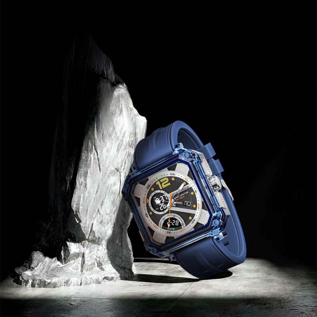 Carlington Velocity Series Analog-Digital Sports Watches for Men and Boys with Alarm, Stopwatch, Backlit Display, Dualtime, Silicone Rubber Strap, Water & Shock Resiatant - CT_8121