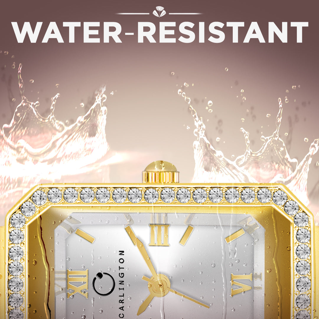 Iconic 2032 Golden Analog Womens Watch