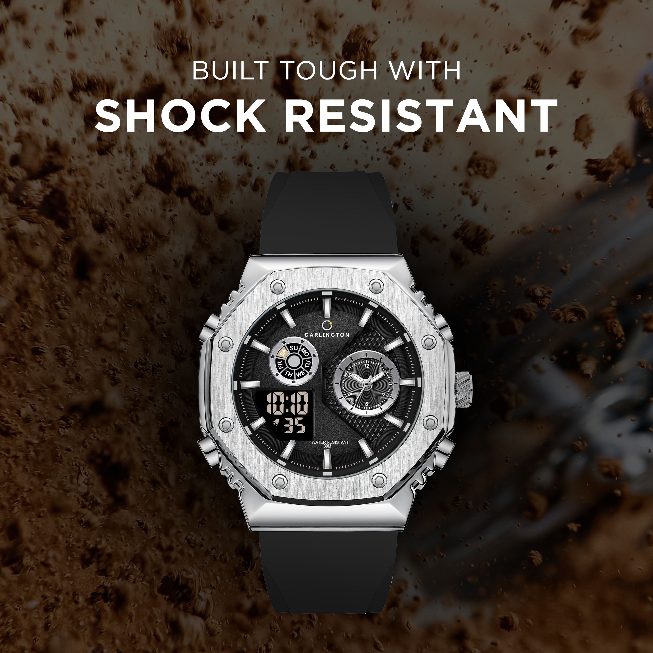 Exclusive 7711 Black Gents Analog Wrist Watch