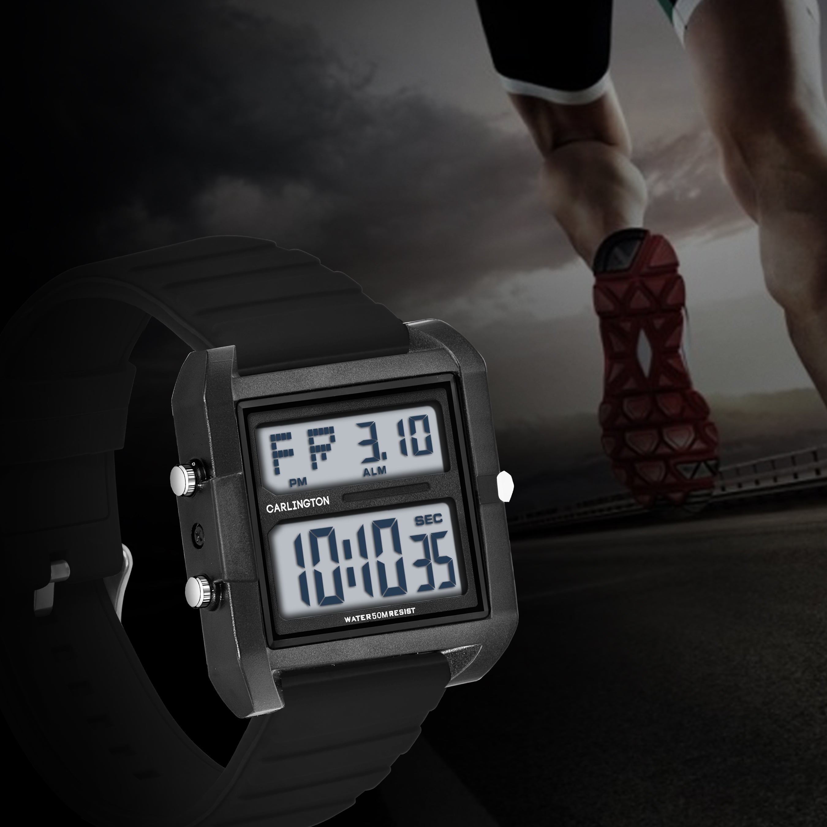 Carlington Endurance Series Digital Sports Watches For Men And Boys - CT_9136 Black