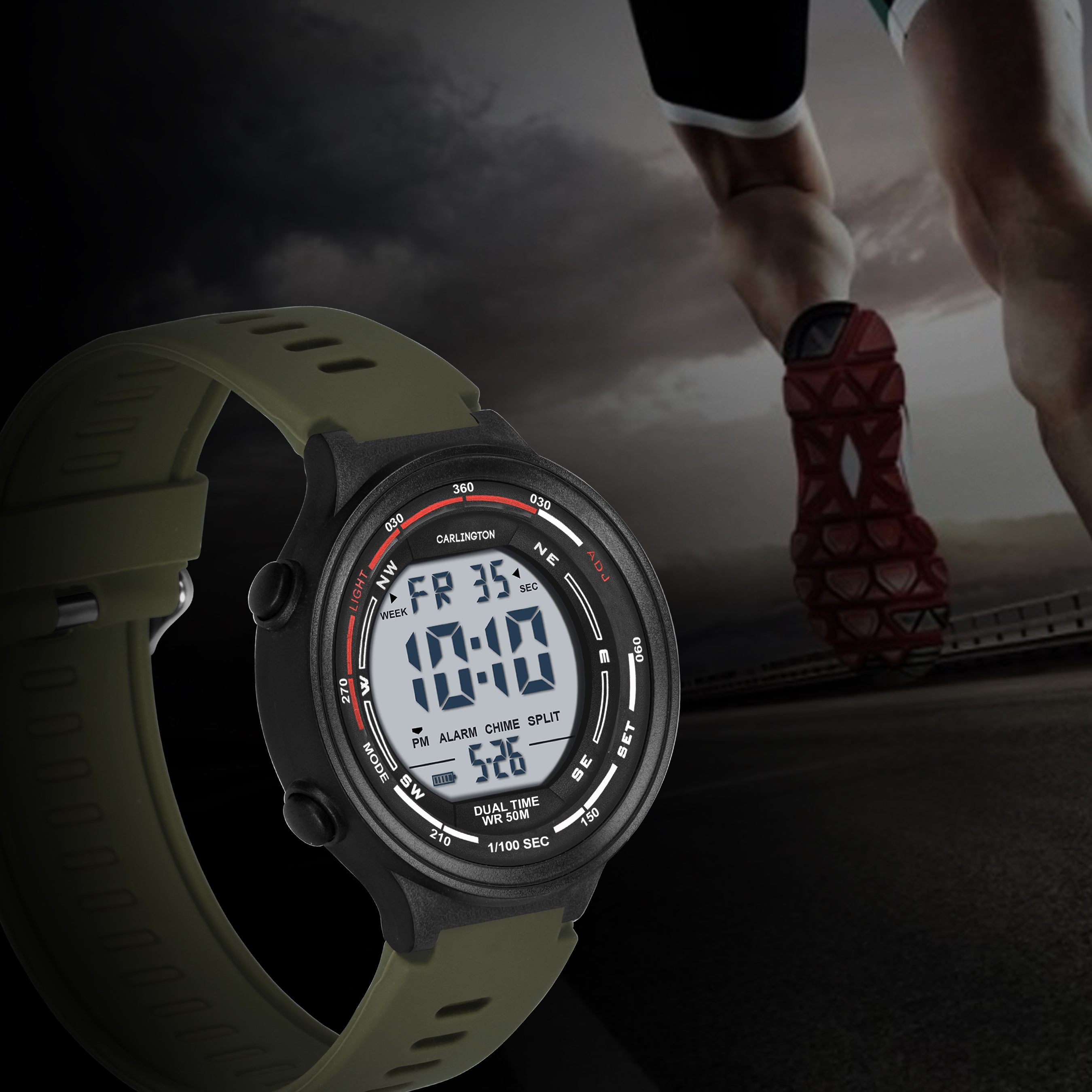 Carlington Endurance Series Digital Sports Watches For Men And Boys - CT_9120 Green