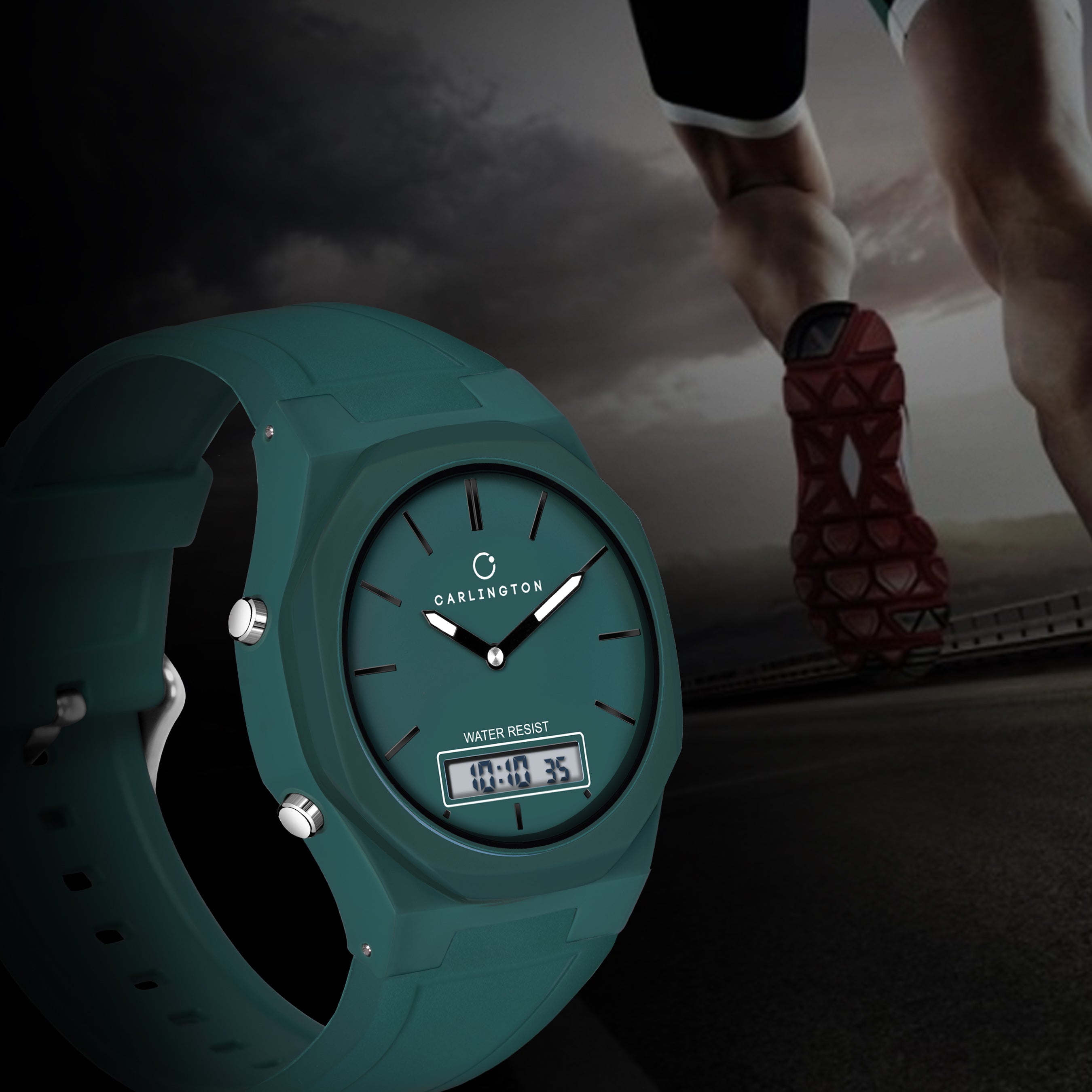 Carlington Endurance Series Analog-Digital Sports Watches For Men And Boys - CT_9145 Teal