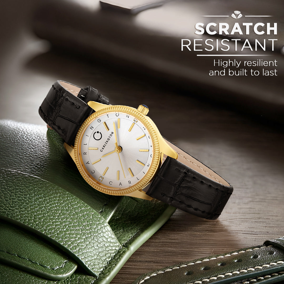 Carlington Aura Series Analog Women Wrist Watches with Premium Leather Belt Strap | Premium Fashion Watches for Ladies | CT - 206