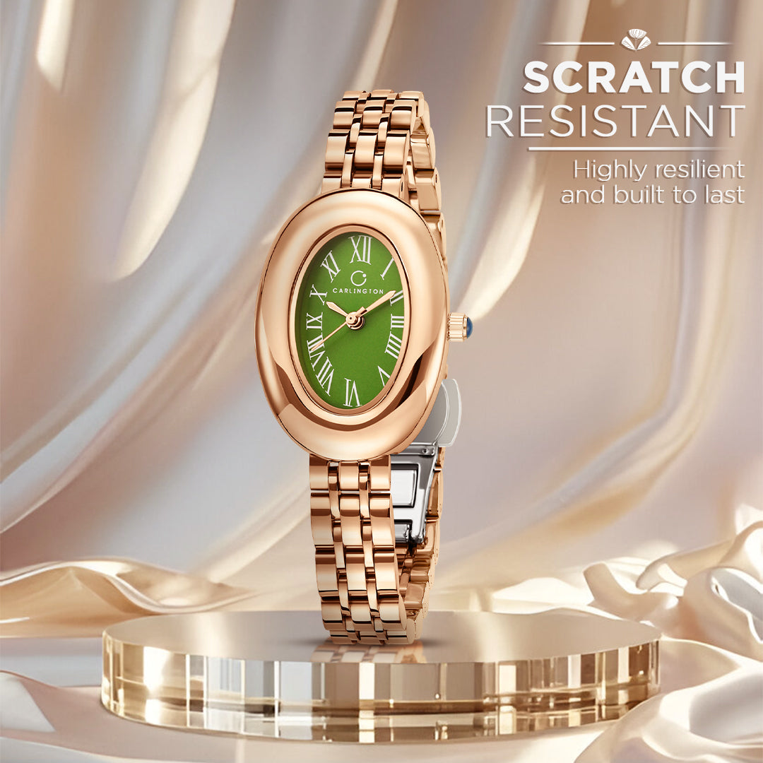 Carlington Diva Series Analog Women Wrist Watches with Stainless Steel Chain Strap | Premium Fashion Watches for Ladies | CT - 109