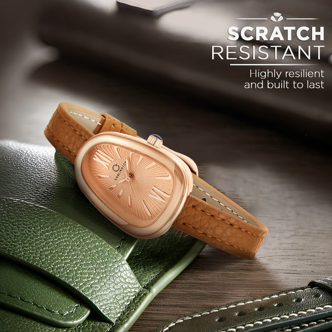 Carlington Aura Series Analog Women Wrist Watches with Premium Leather Belt Strap | Premium Fashion Watches for Ladies | CT - 202
