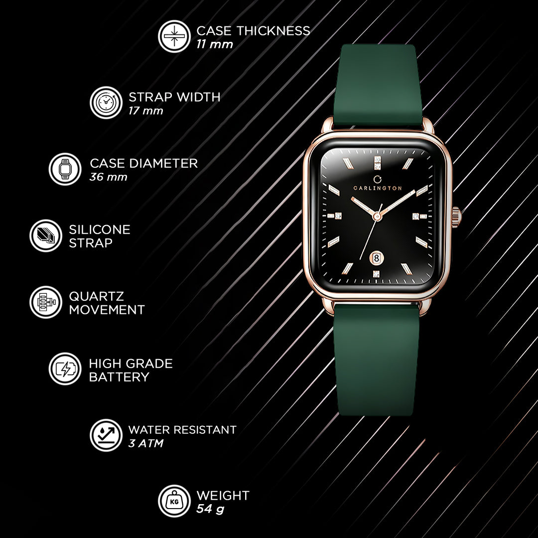 Carlington ASTRO 056 Green – Premium Men's Chronograph-Style Analog Quartz Watch