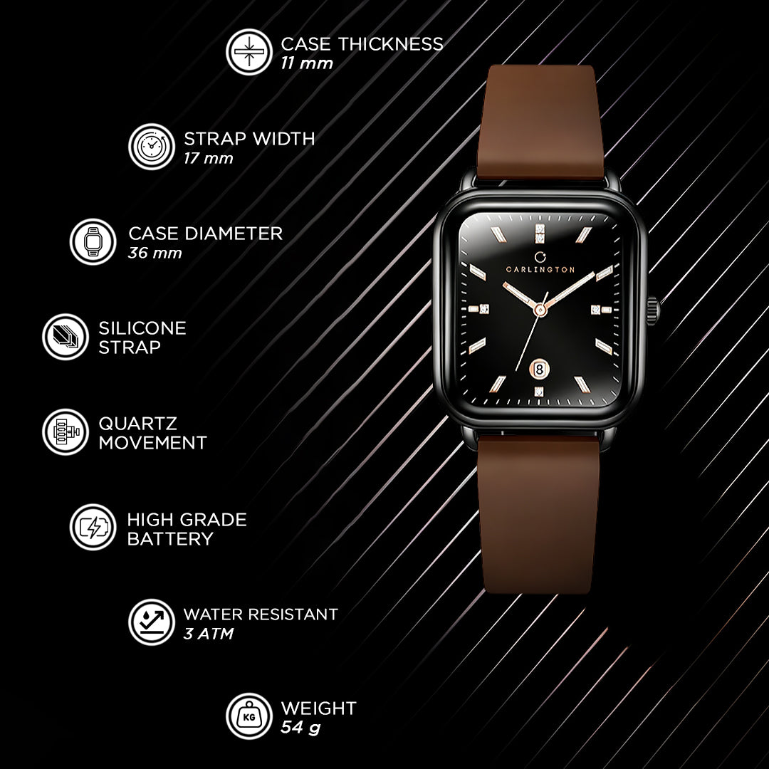 Carlington ASTRO 056 Brown – Premium Men's Chronograph-Style Analog Quartz Watch