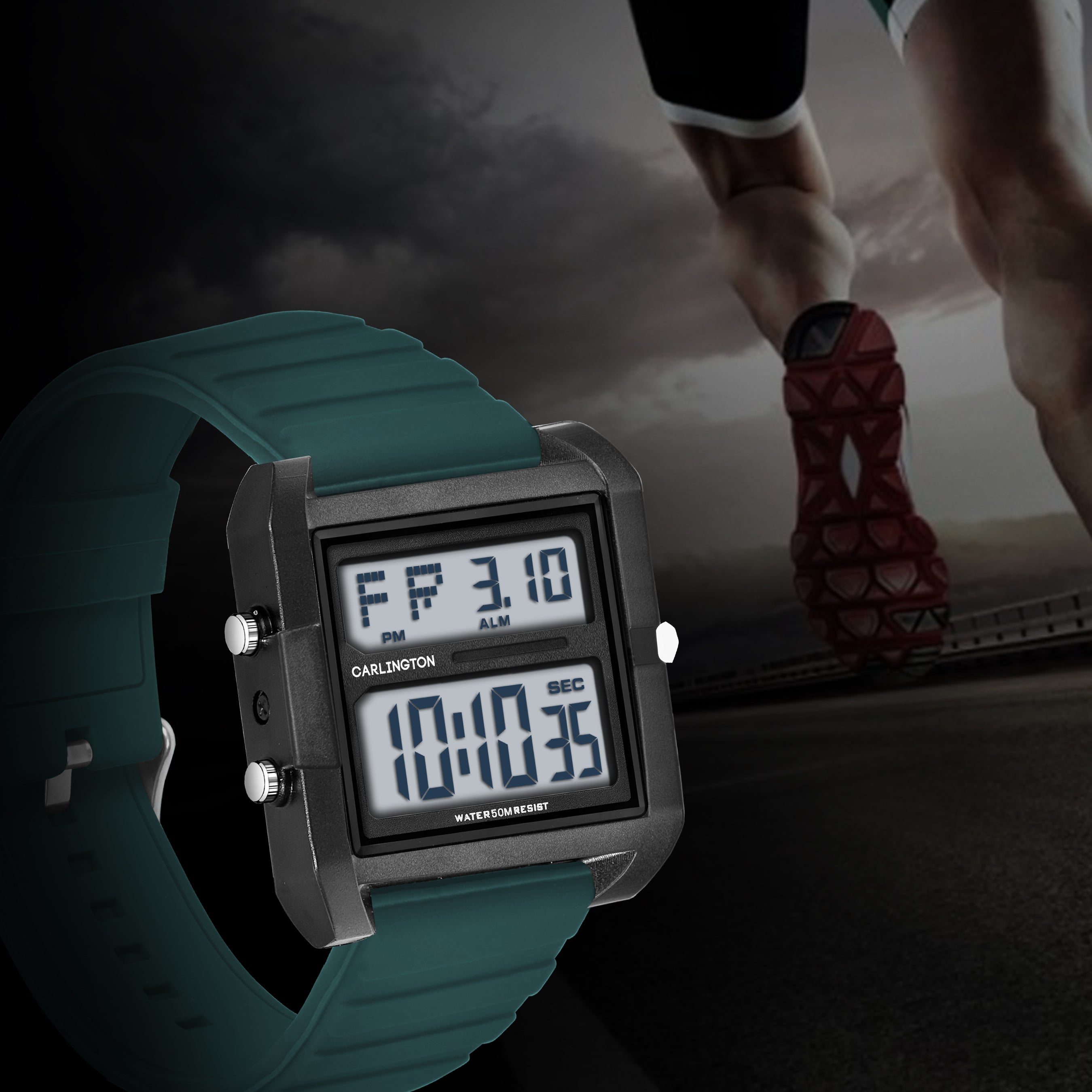 Carlington Endurance Series Digital Sports Watches For Men And Boys - CT_9136 Teal