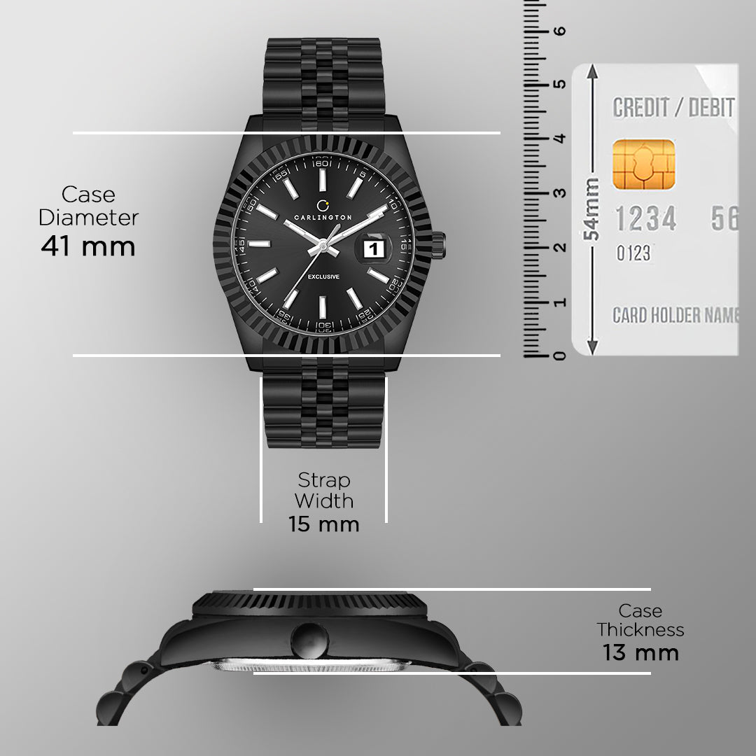 Carlington Exclusive Series 8811 Black Men + 8811 black Women Analog Wrist Watch For couple