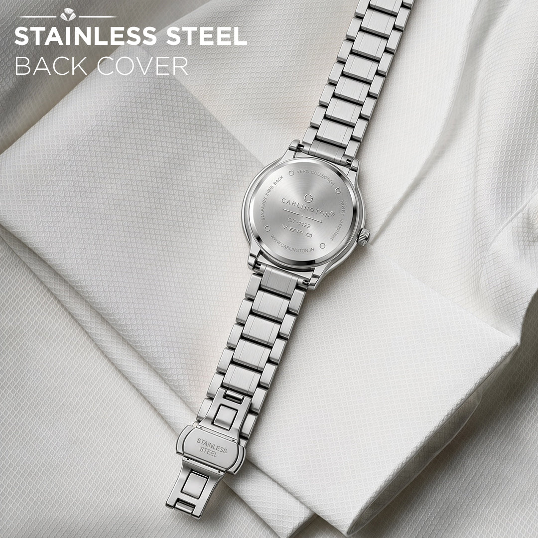 Carlington Vero Series Slim Analog Wrist Watches Stainless Steel Strap for Men CT1122