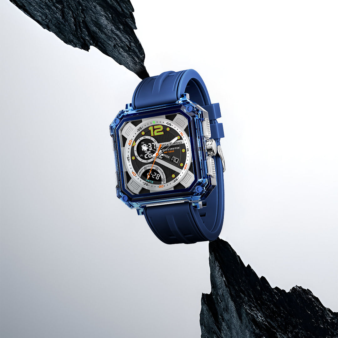 Carlington Velocity Series Analog-Digital Sports Watches for Men and Boys with Alarm, Stopwatch, Backlit Display, Dualtime, Silicone Rubber Strap, Water & Shock Resiatant - CT_8121