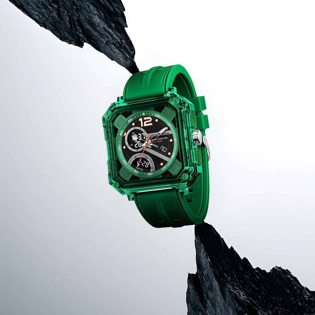 Carlington Velocity Series Analog-Digital Sports Watches for Men and Boys with Alarm, Stopwatch, Backlit Display, Dualtime, Silicone Rubber Strap, Water & Shock Resiatant - CT_8121