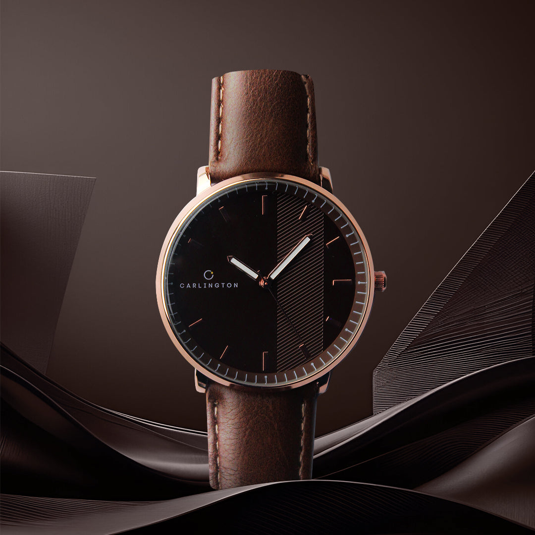 Carlington Aristocrat Series Analog Watches for Men with Premium Leather Strap - CT 1070