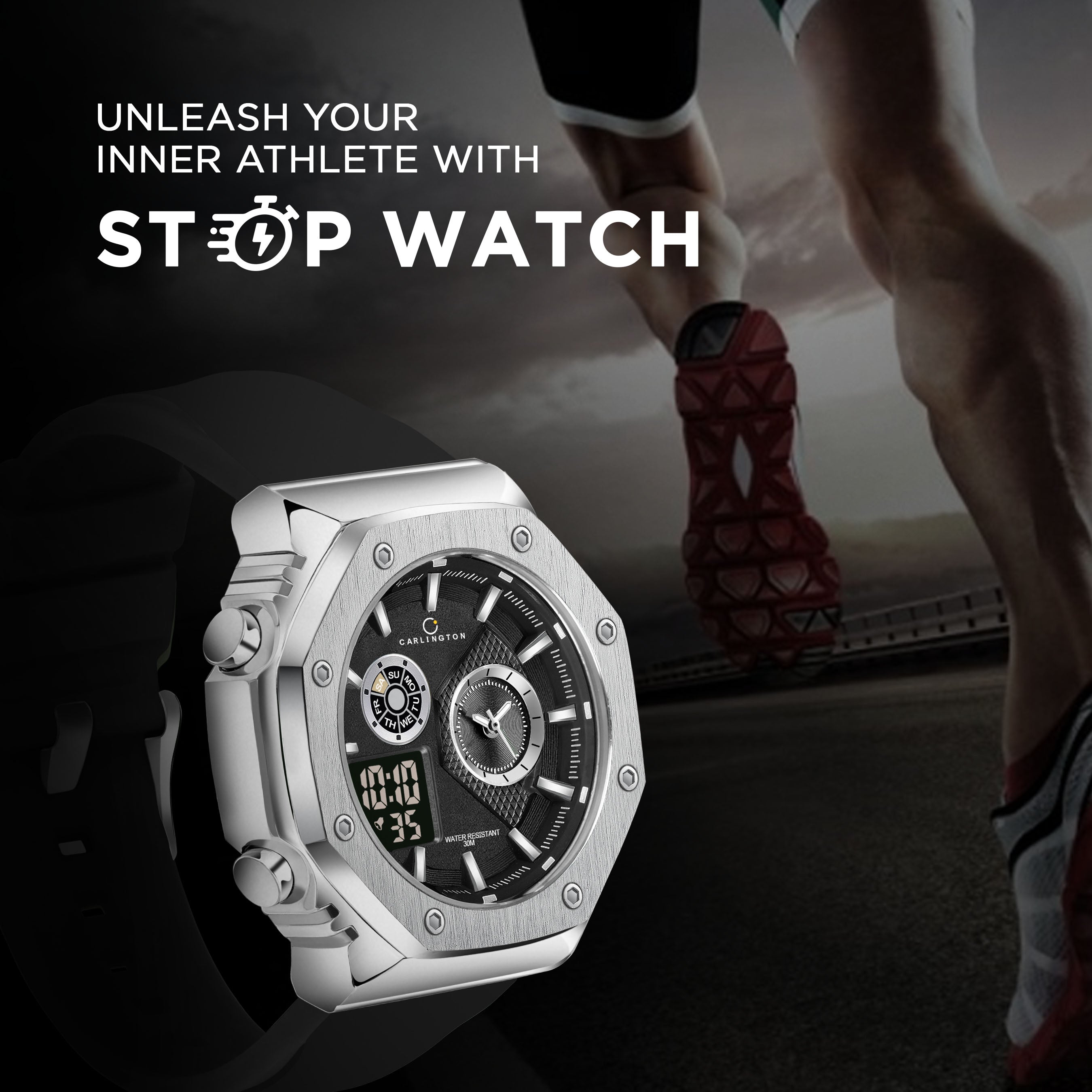 Exclusive 7711 Black Gents Analog Wrist Watch