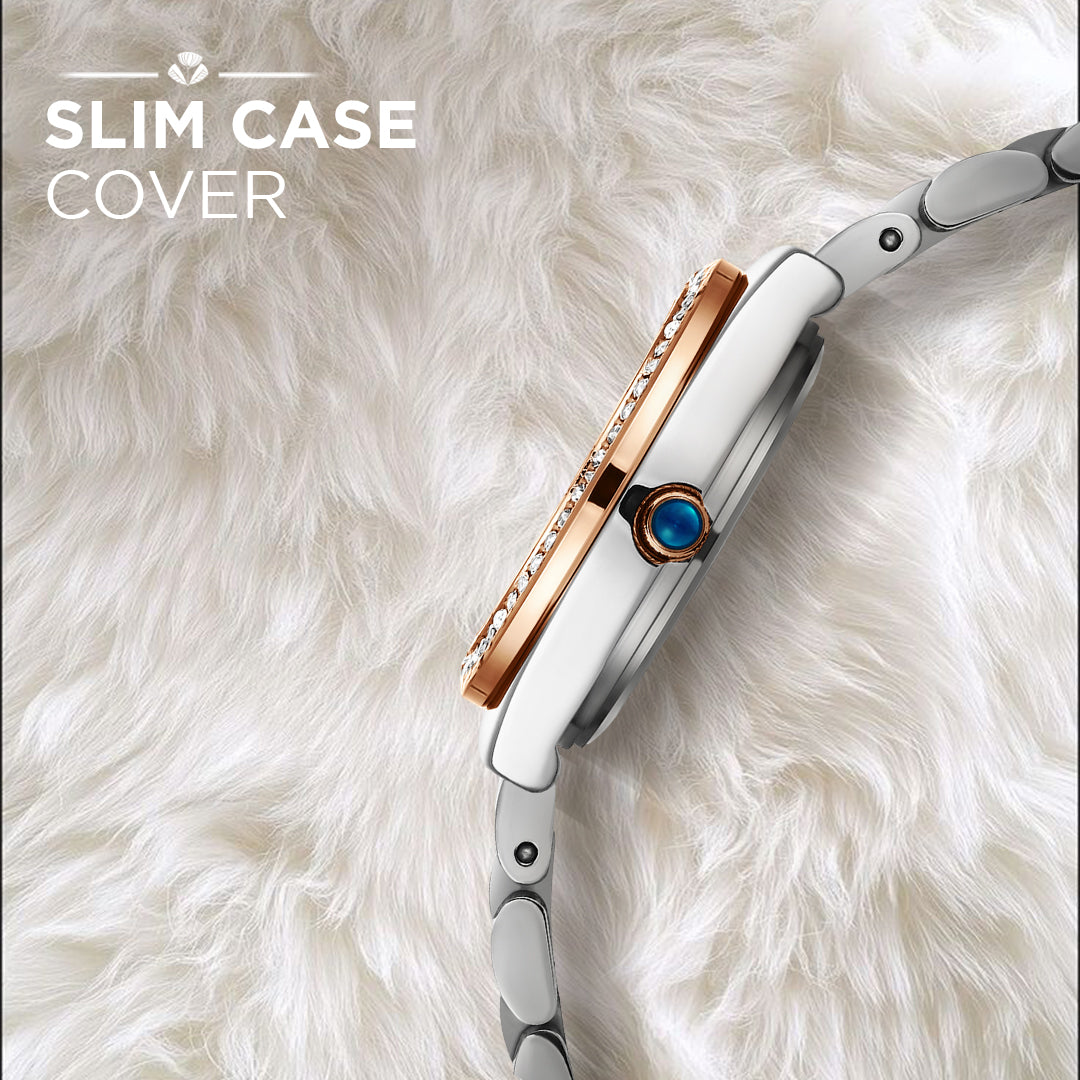 Carlington Diva Series Analog Women Wrist Watches with Stainless Steel Chain Strap | Premium Fashion Watches for Ladies | CT - 107