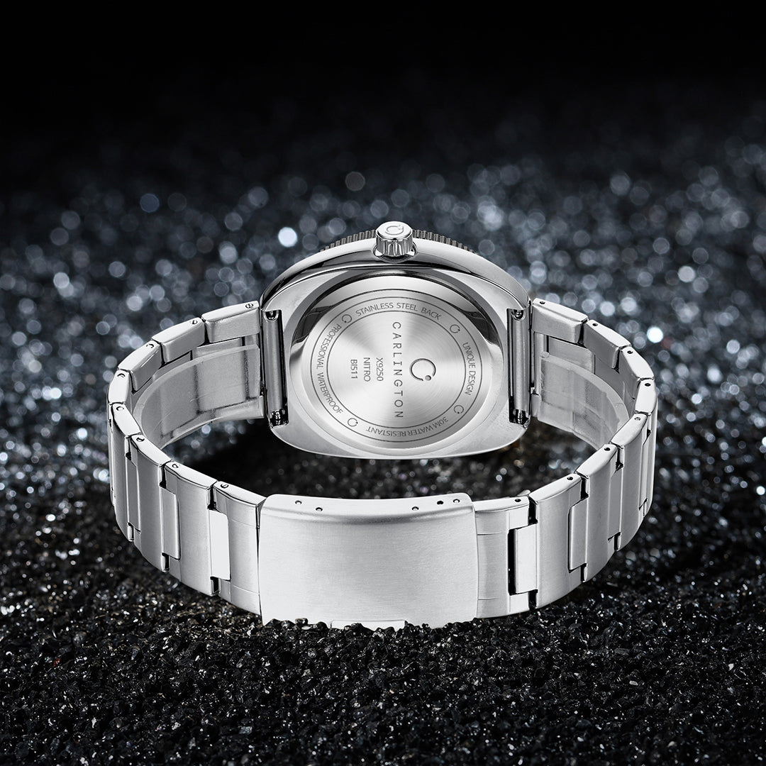 Carlington Nitro Analog Men’s Stainless Steel Strap Wrist Watch | Quartz Movement | Water & Shock Resistant Watch for Men | Casual & Formal Wear - CT_9250