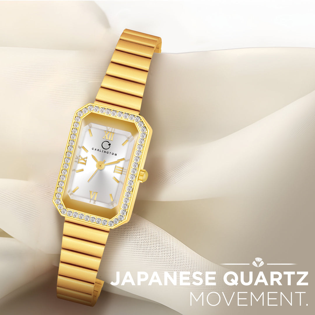 Iconic 2032 Golden Analog Womens Watch