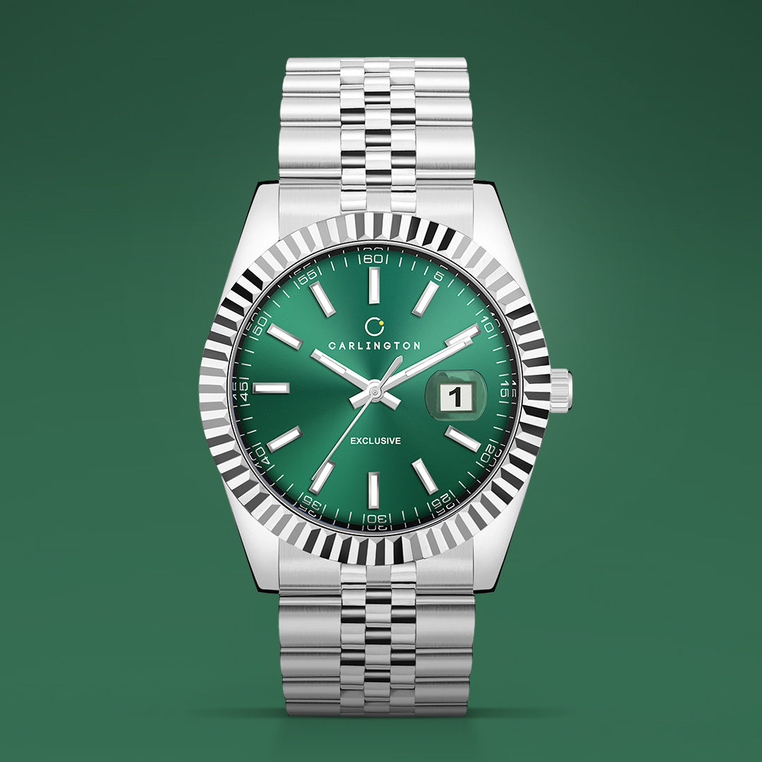 Exclusive 8811 Steel Green Gents Analog Watch