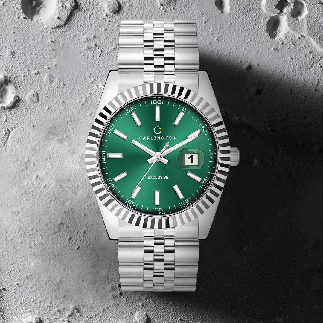 Exclusive 8811 Steel Green Gents Analog Watch