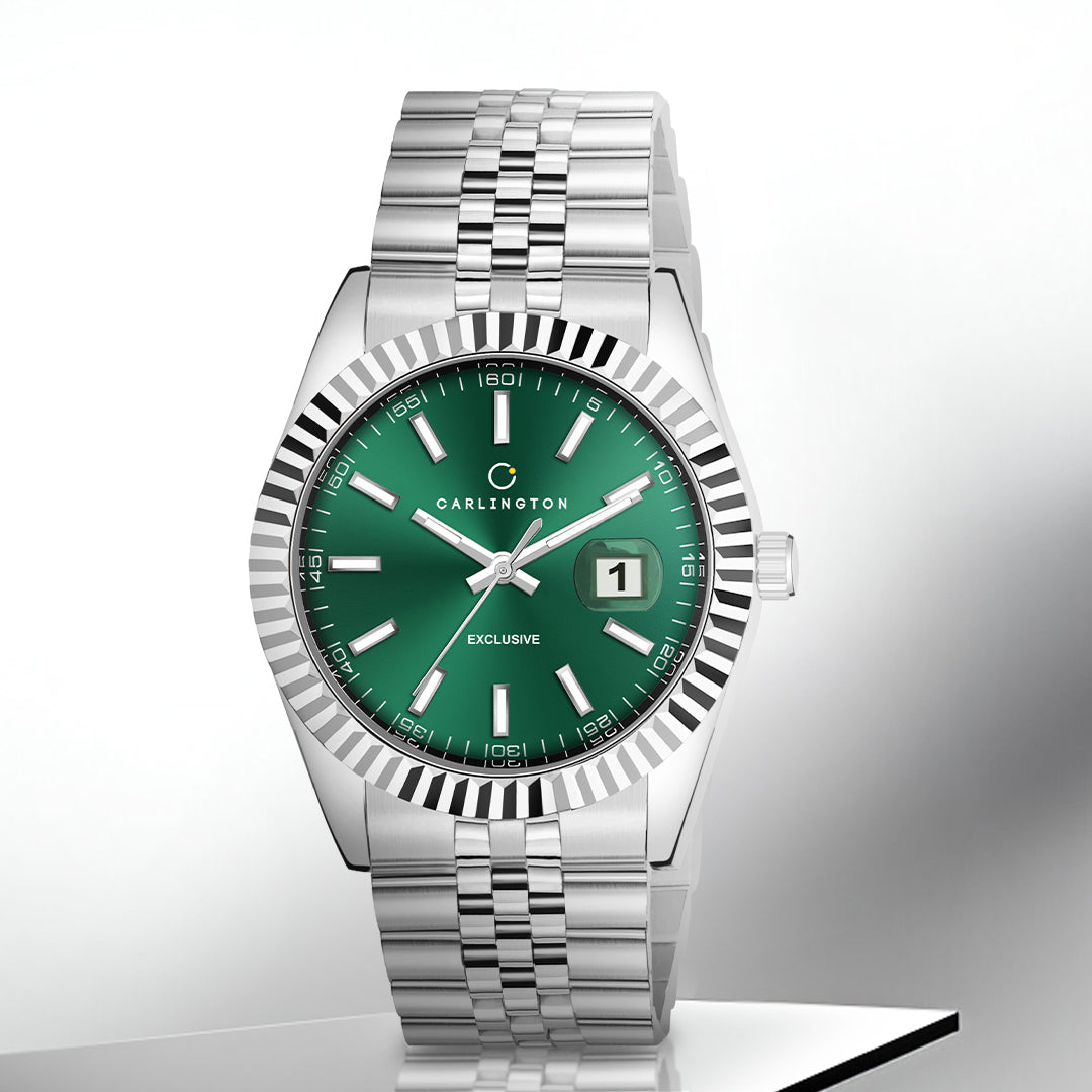 Exclusive 8811 Steel Green Gents Analog Watch