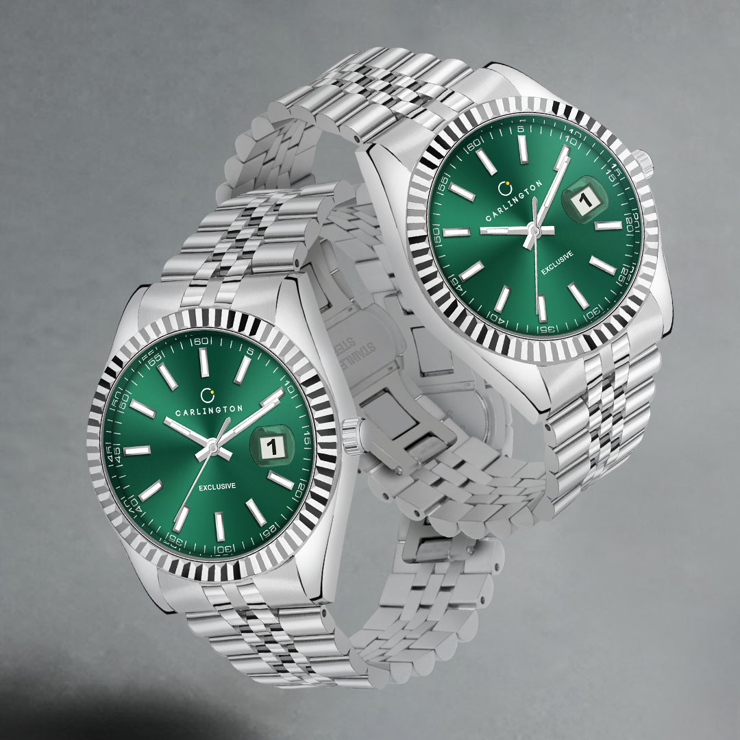 Exclusive 8811 Steel Green Gents Analog Watch