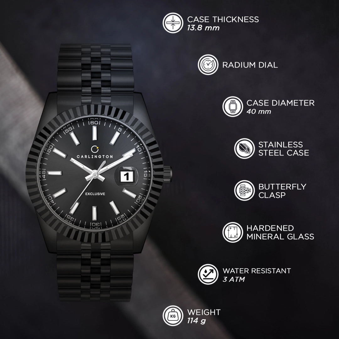 Exclusive 8811 Black Gents Analog Watch