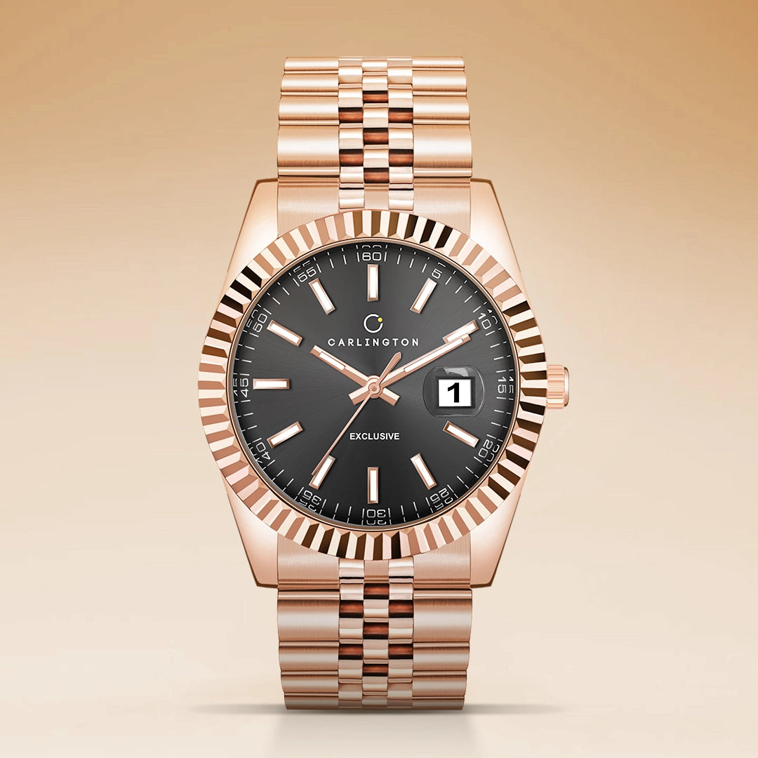 Exclusive 8811 Rose Black Gents Analog Watch