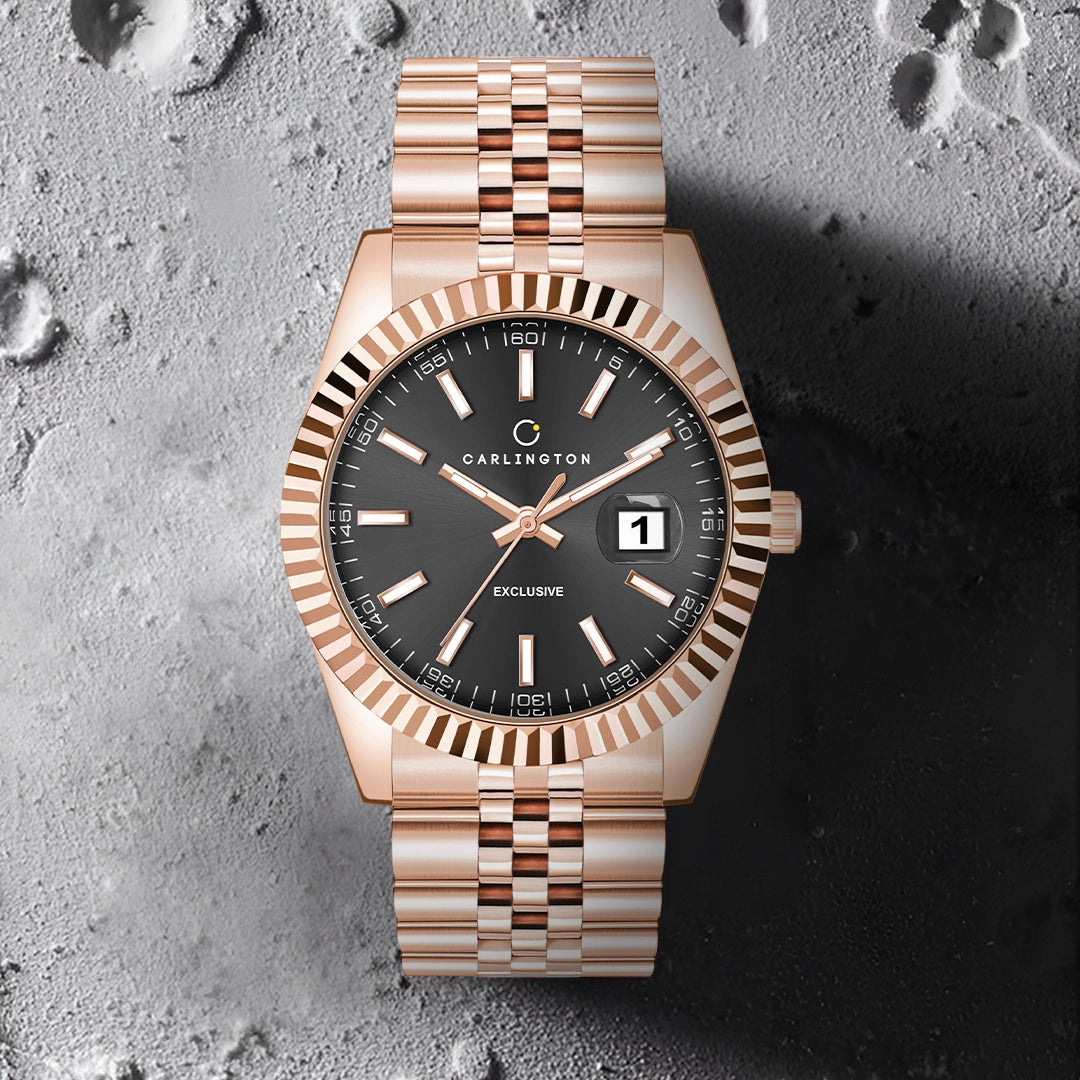 Exclusive 8811 Rose Black Gents Analog Watch