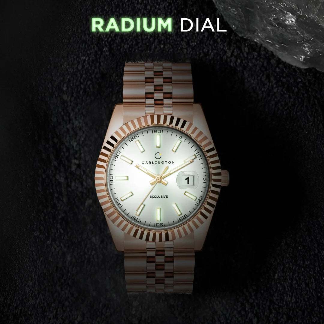 Exclusive 8811 Rose White Gents Analog Watch