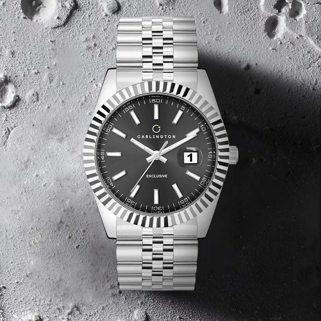 Exclusive 8811 Steel Black Gents Analog Watch