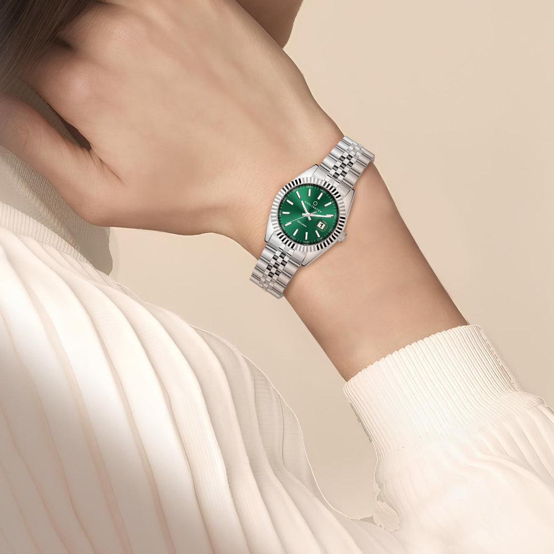Exclusive 8811 Steel Green Ladies Analog Watch