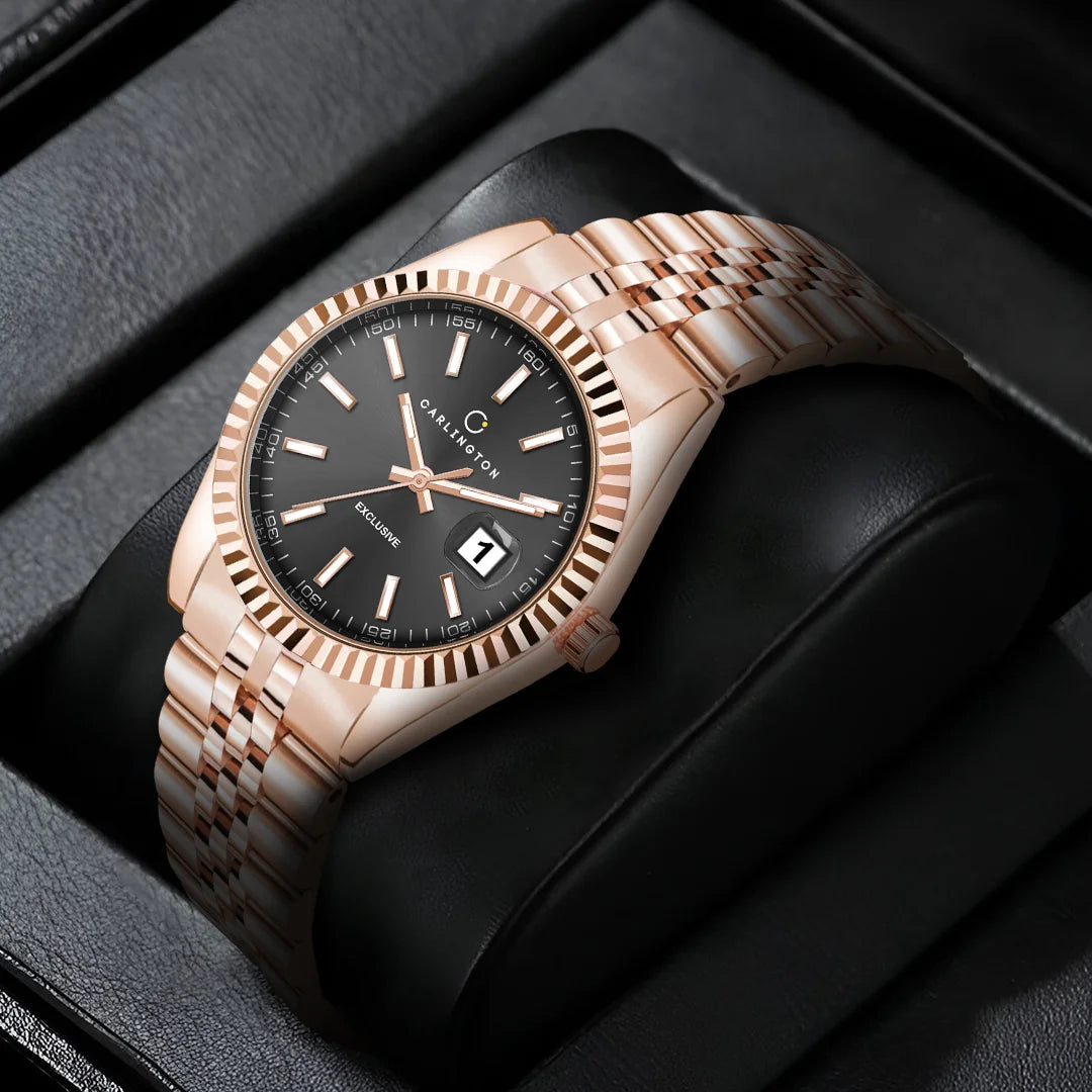 Exclusive 8811 Rose Black Ladies Analog Watch