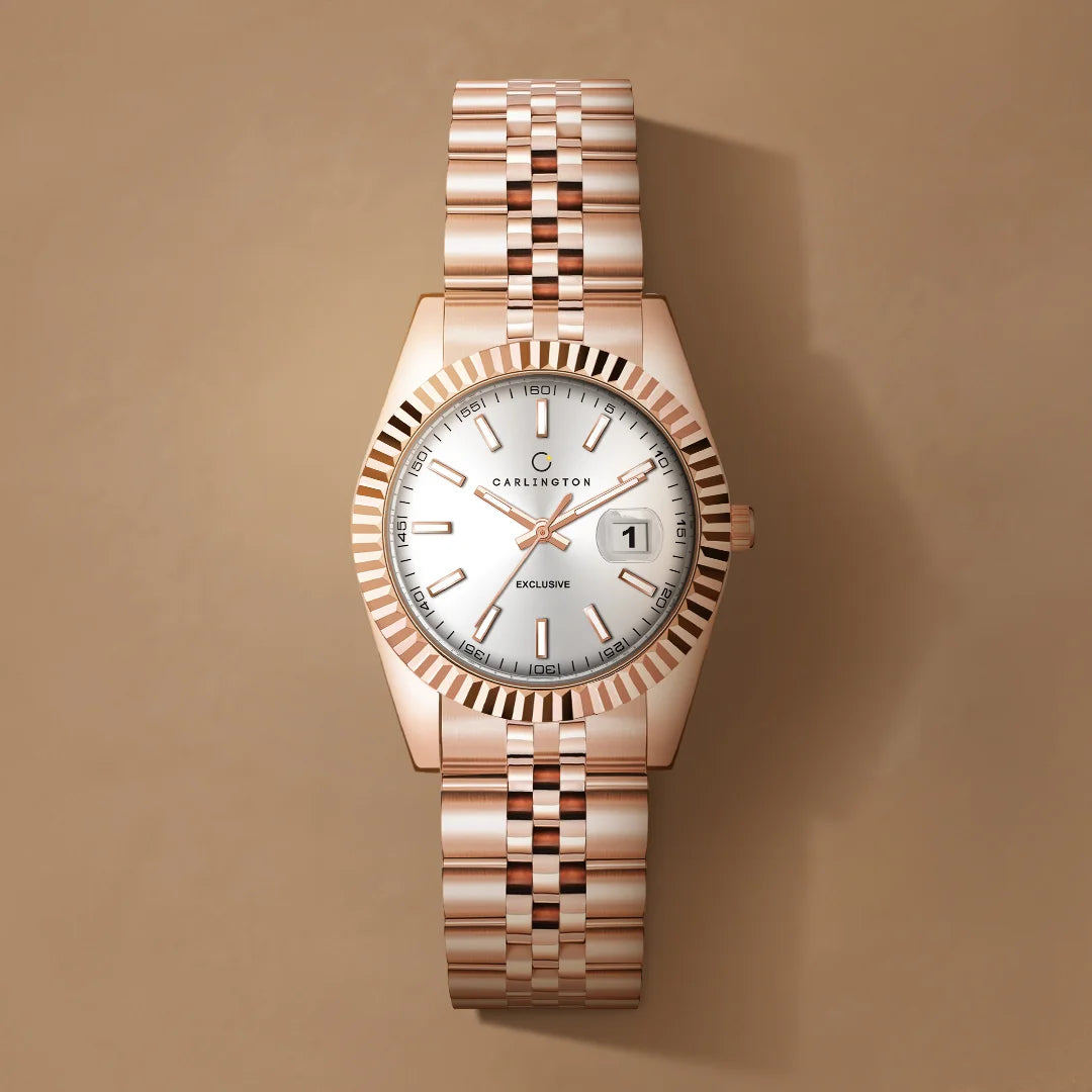 Exclusive 8811 Rose White Ladies Analog Watch