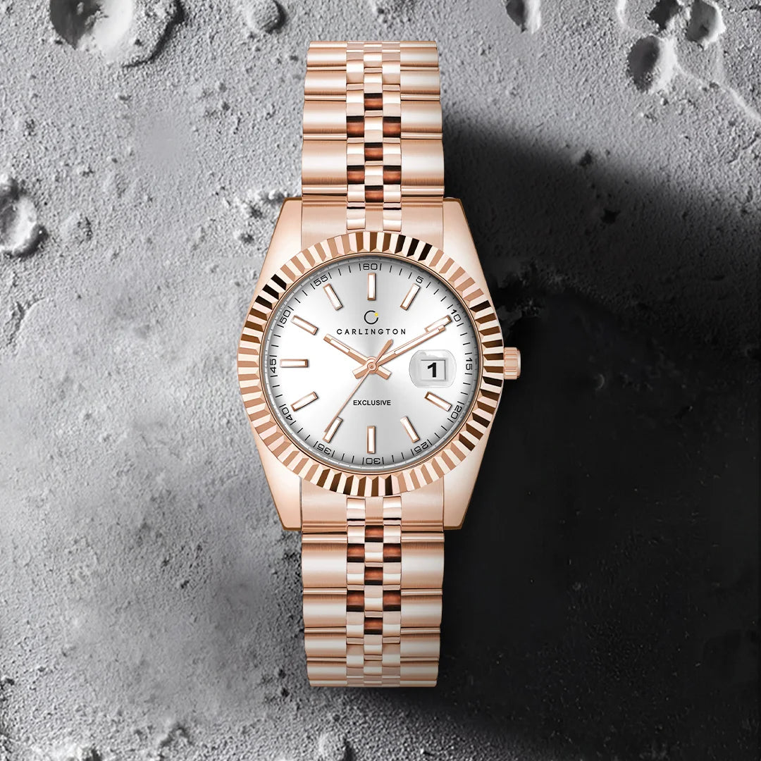 Exclusive 8811 Rose White Ladies Analog Watch