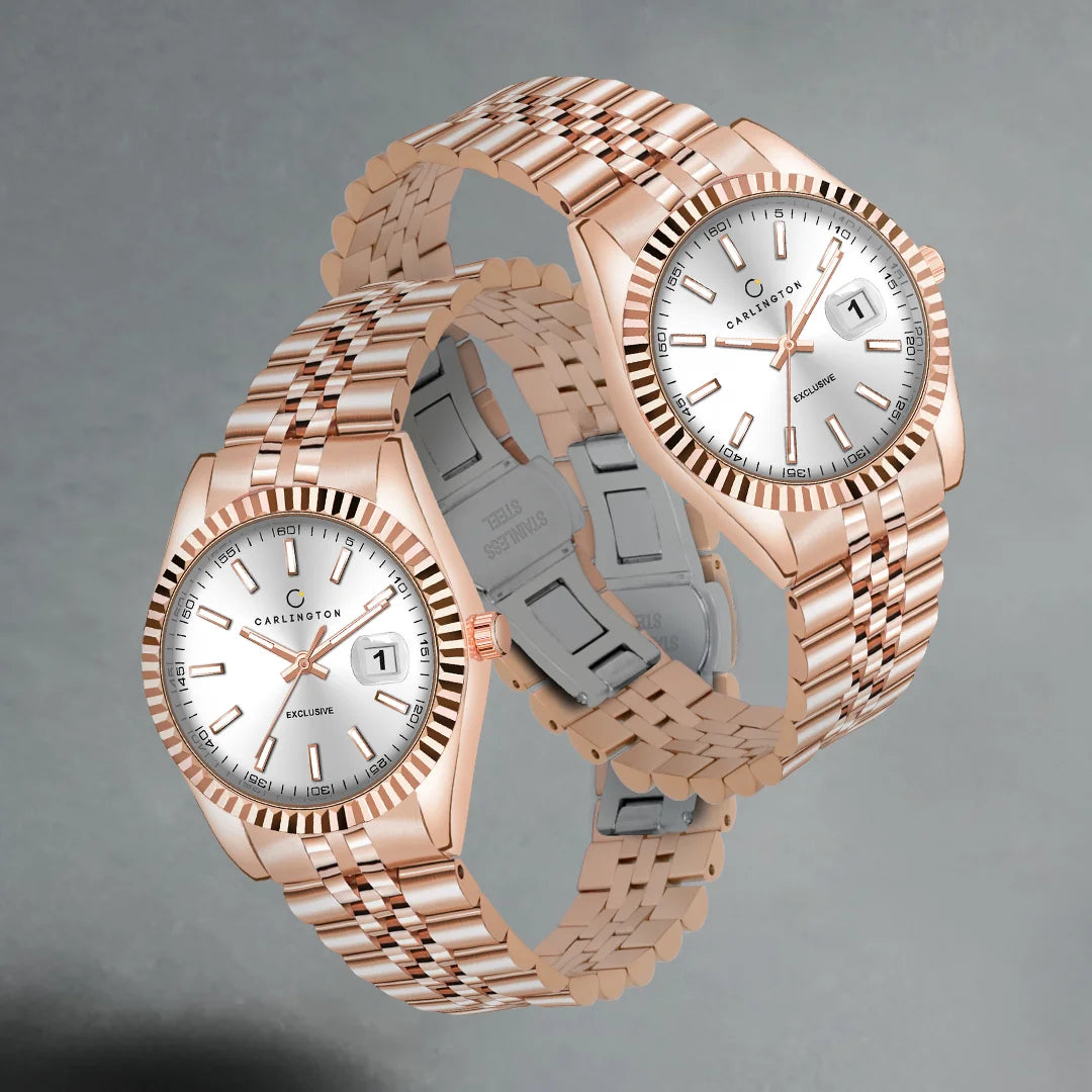 Exclusive 8811 Rose White Ladies Analog Watch