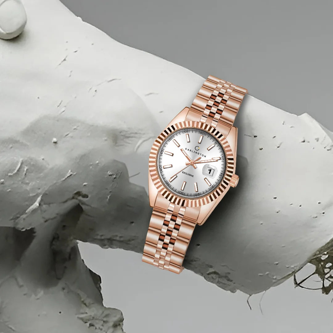 Exclusive 8811 Rose White Ladies Analog Watch