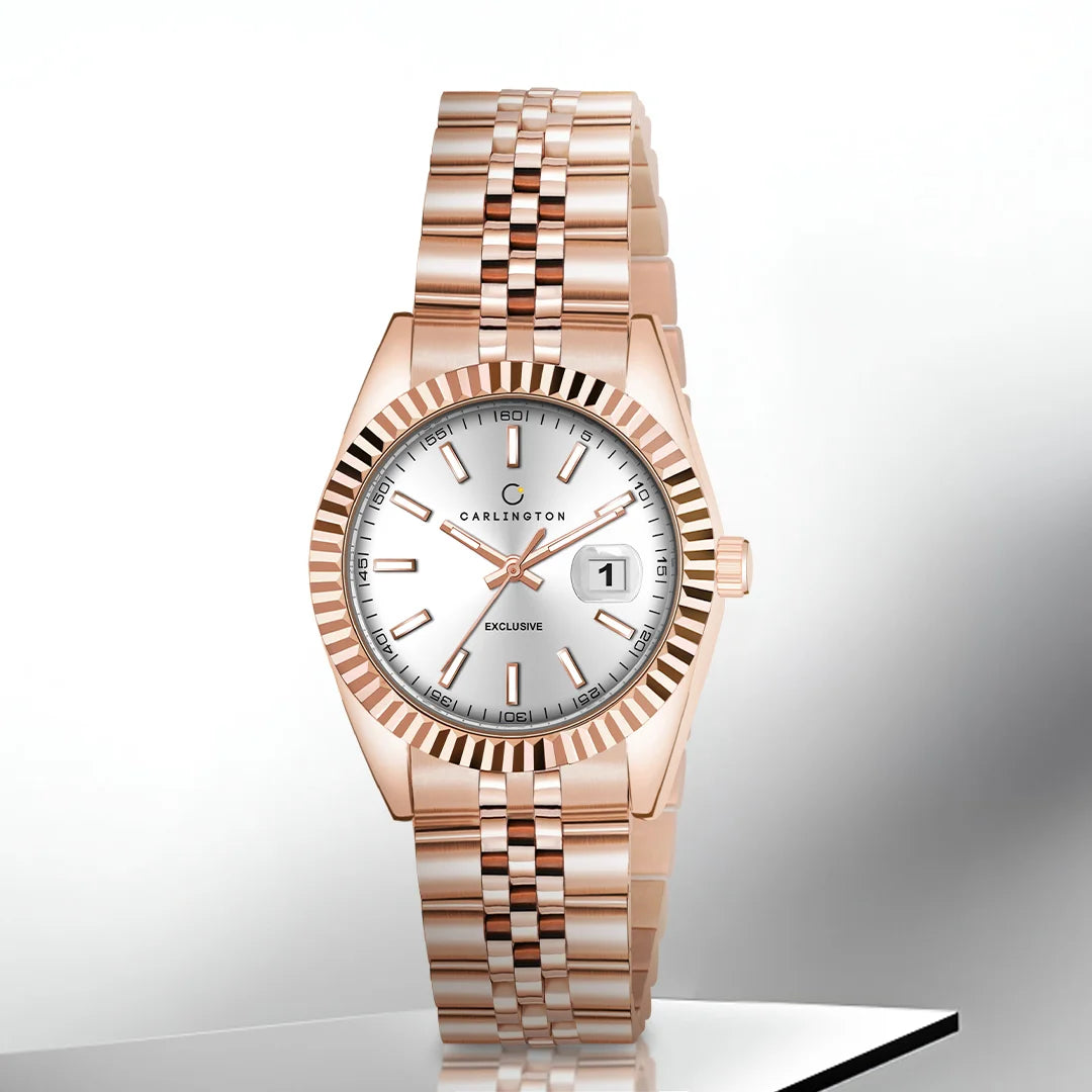 Exclusive 8811 Rose White Ladies Analog Watch
