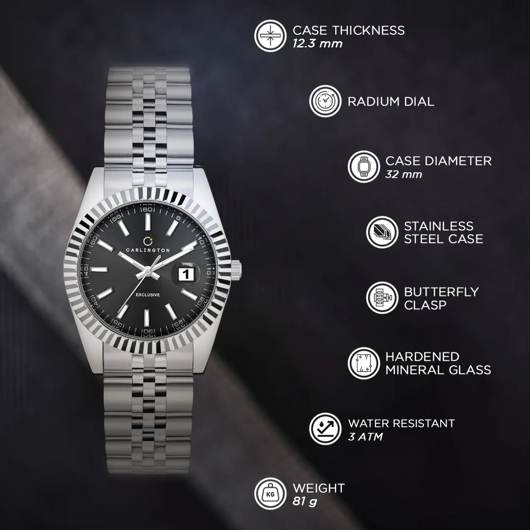 Exclusive 8811 Steel Black Ladies Analog Watch