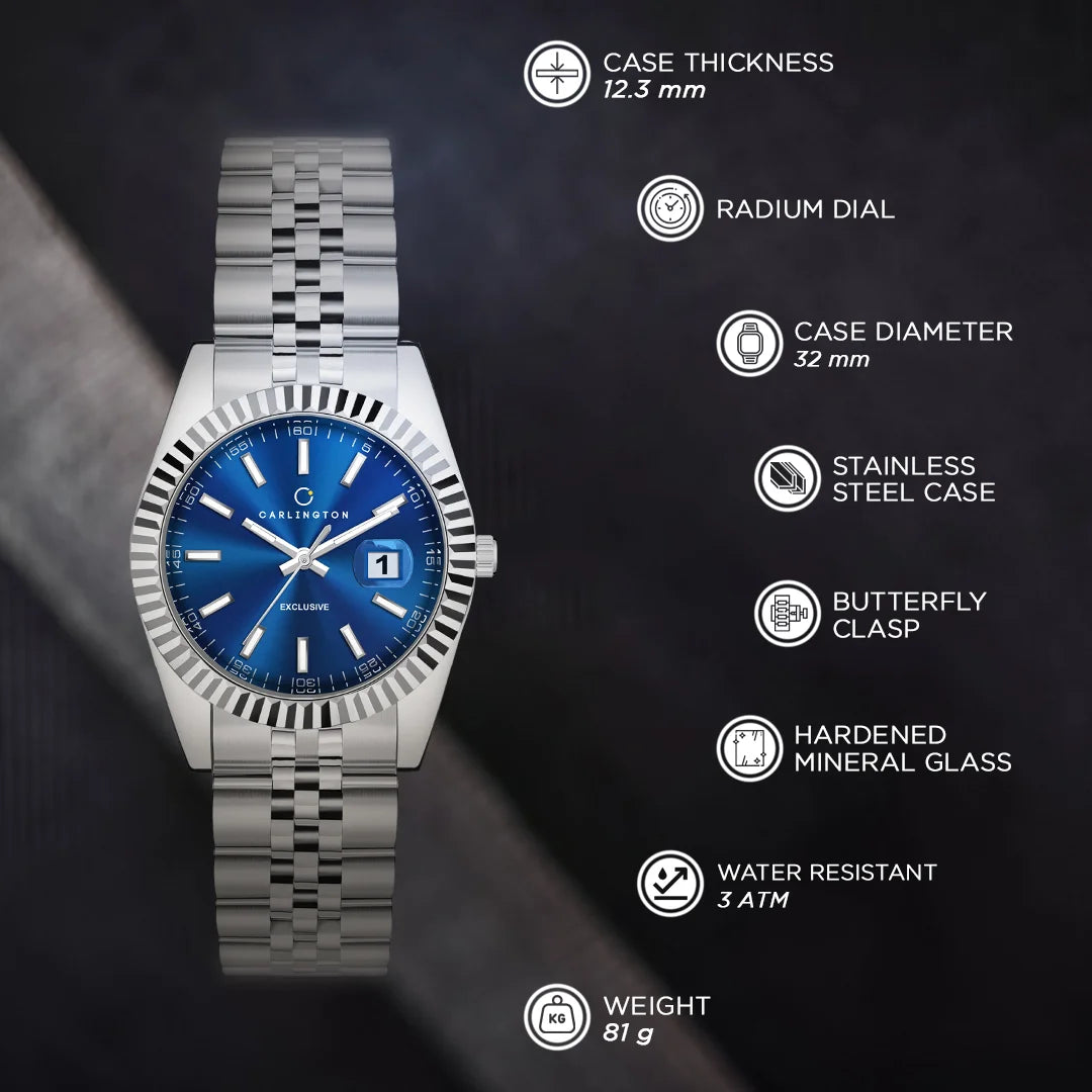 Exclusive 8811 Steel Blue Ladies Analog Watch