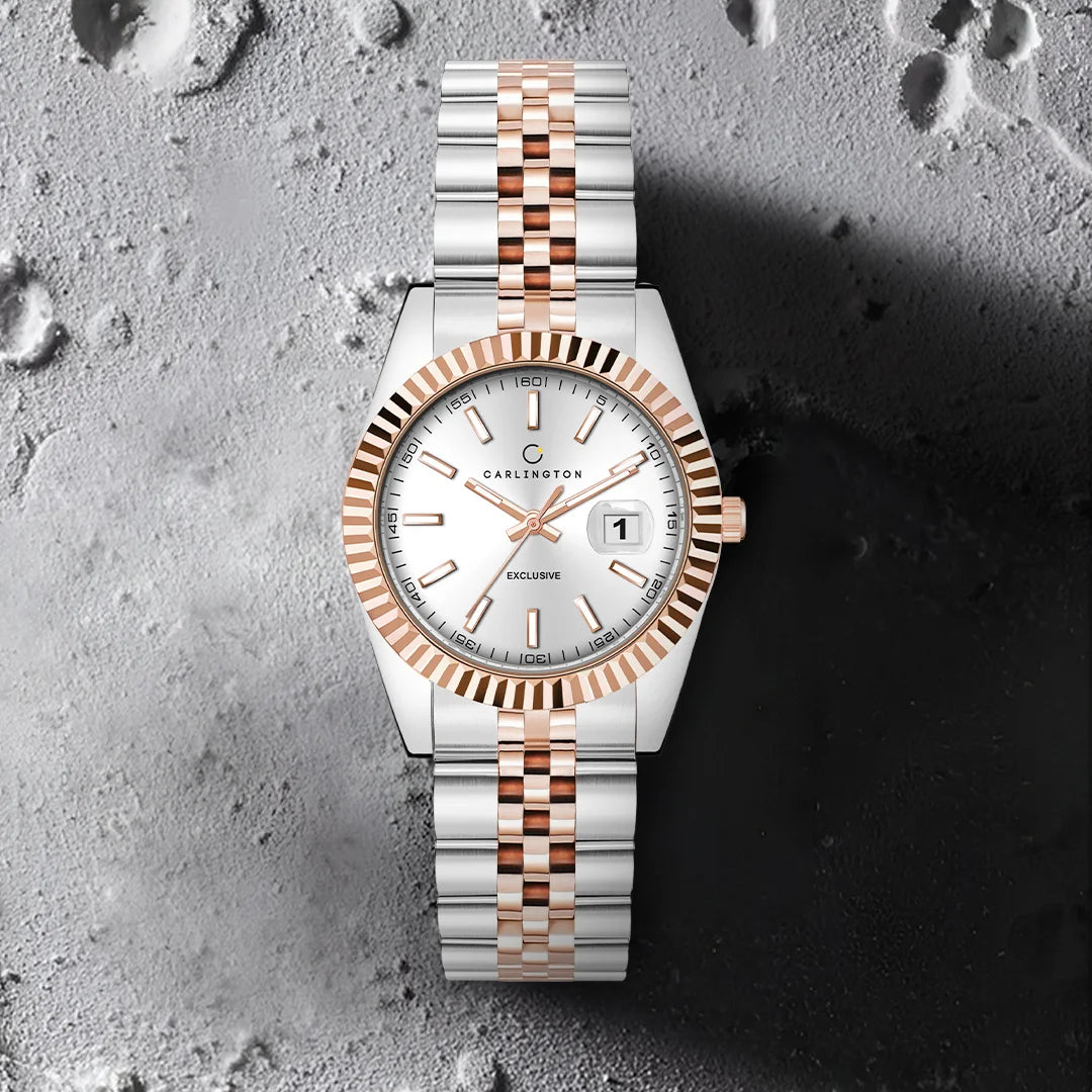 Exclusive 8811 Two Tone Silver Ladies Analog Watch