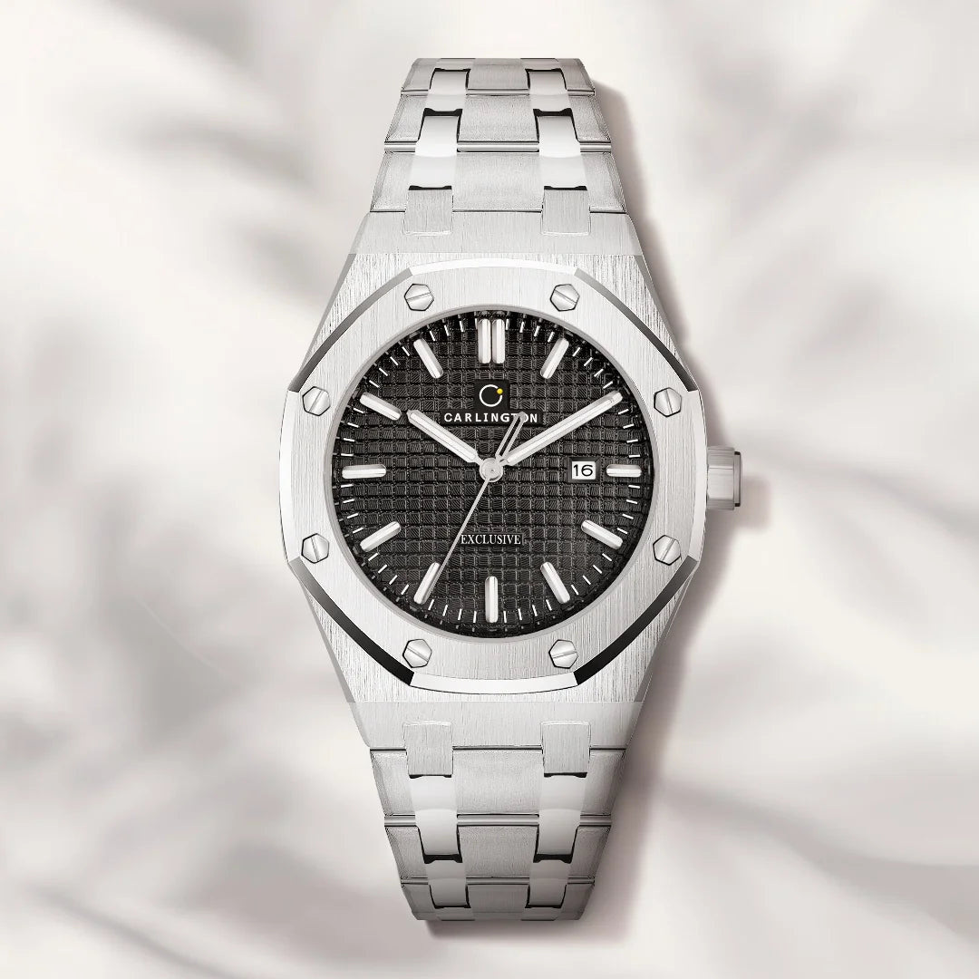 Exclusive 8866 Steel Black Gents Analog Watch
