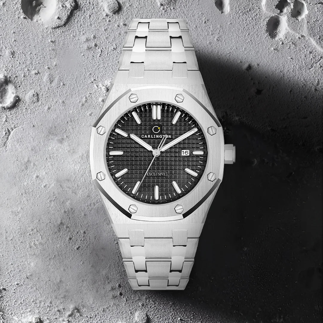 Exclusive 8866 Steel Black Gents Analog Watch