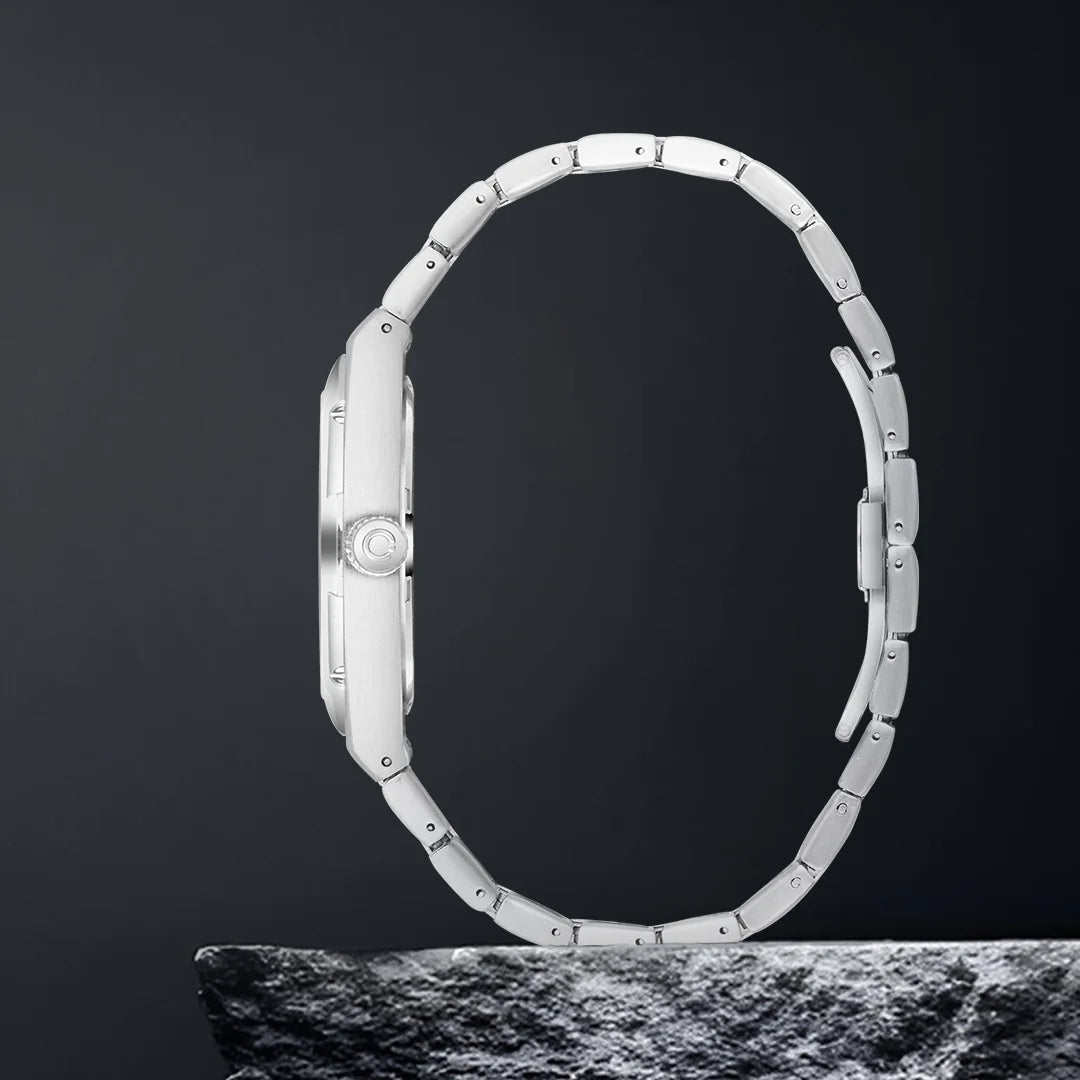 Exclusive 8877 Steel Black Gents Analog Watch