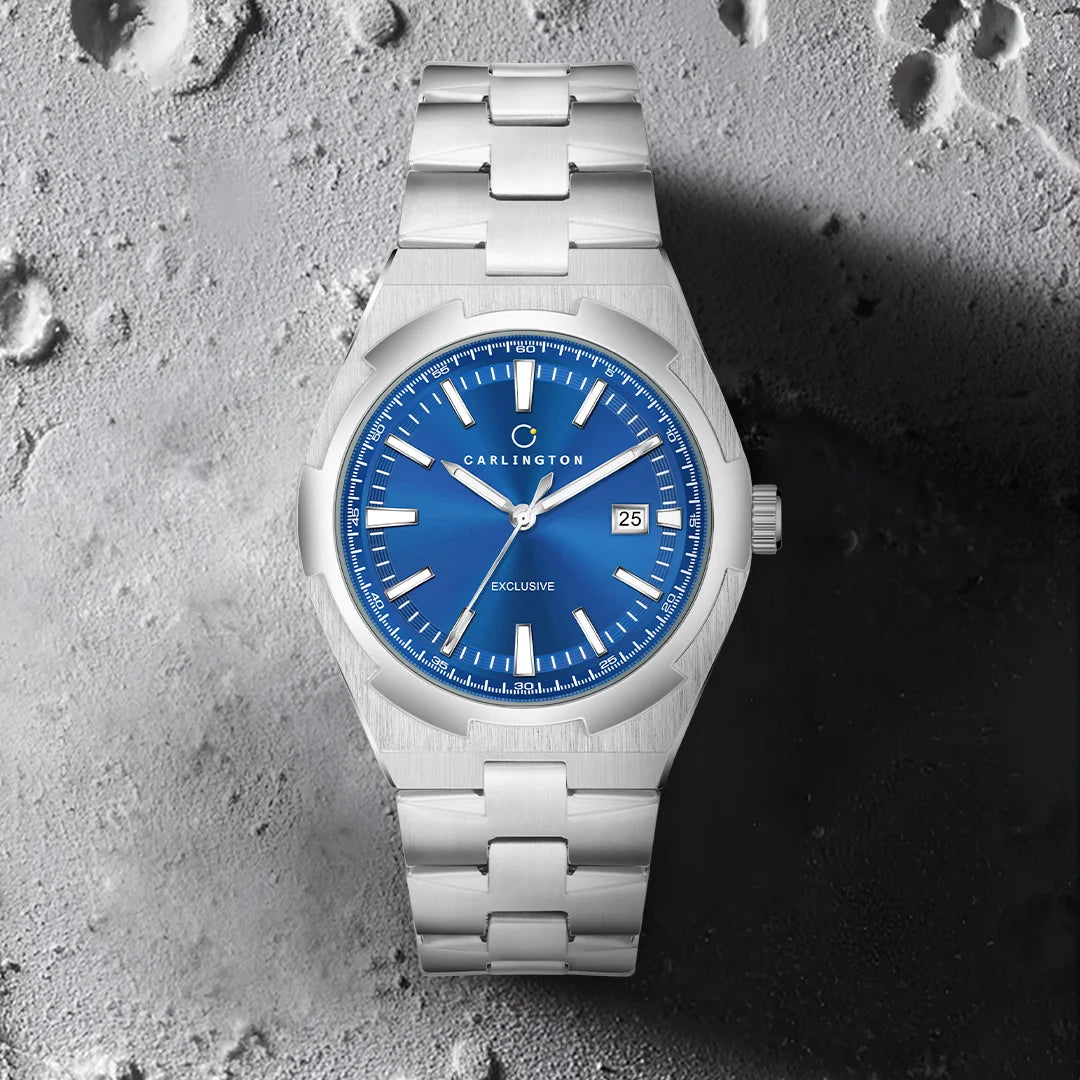 Exclusive 8877 Steel Blue Gents Analog Watch
