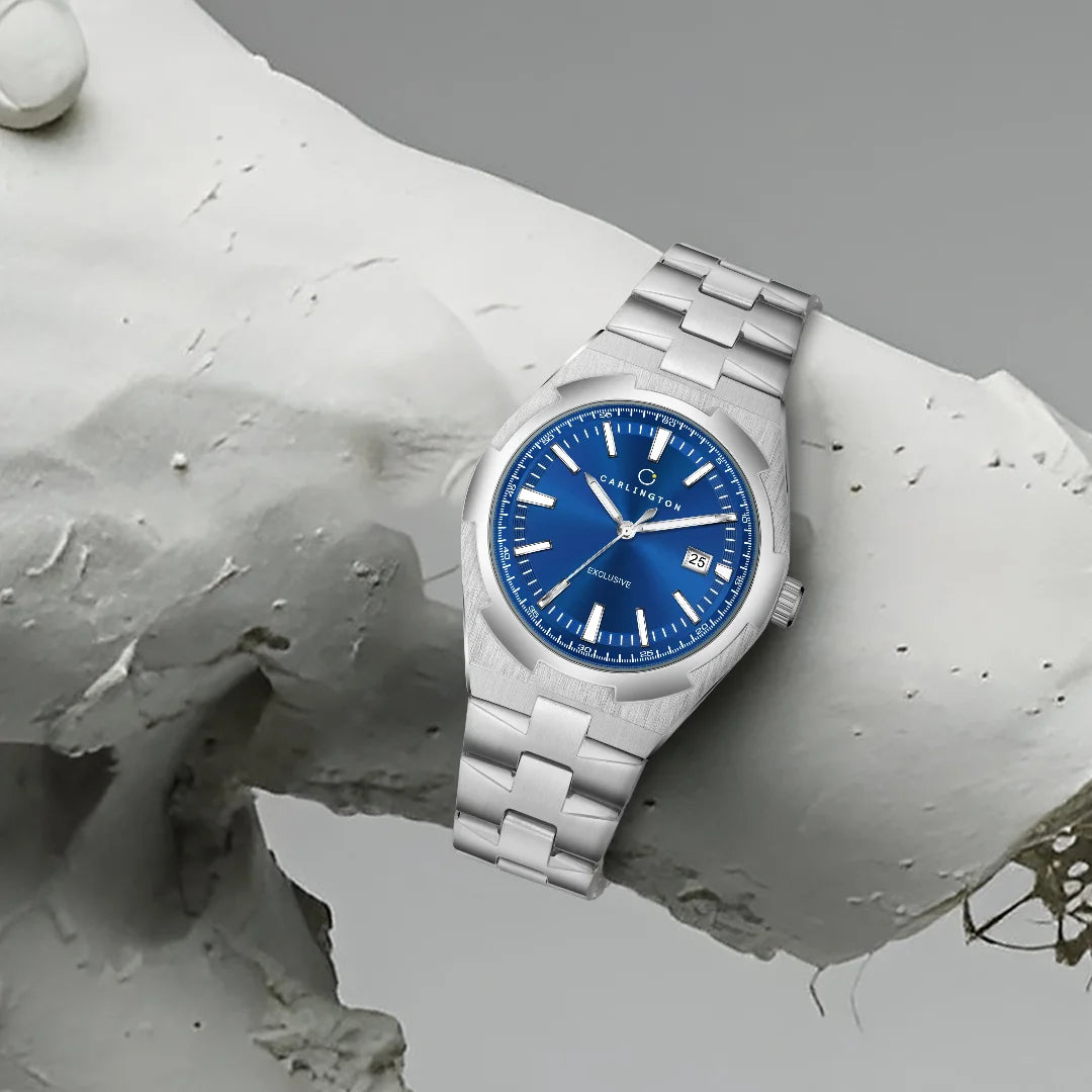 Exclusive 8877 Steel Blue Gents Analog Watch