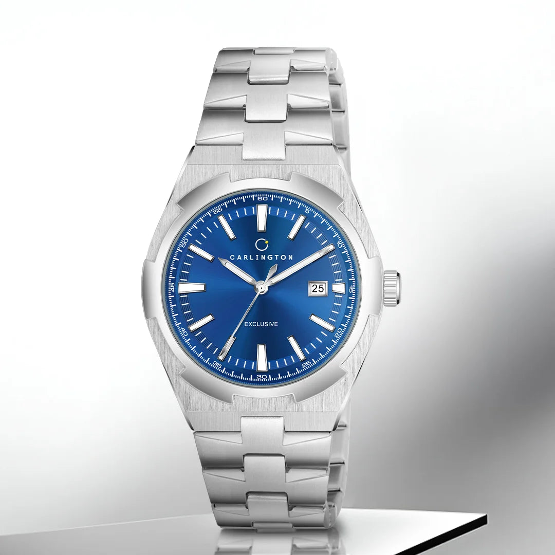 Exclusive 8877 Steel Blue Gents Analog Watch