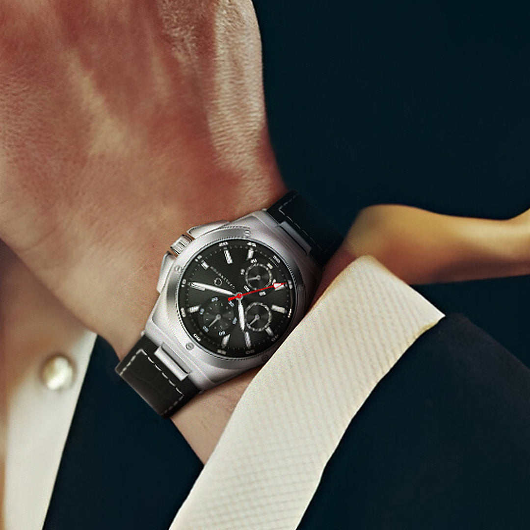 Carlington Legacy Series Analog Wrist Watches with Chronograph & Premium Leather Strap for Men - CT 9966